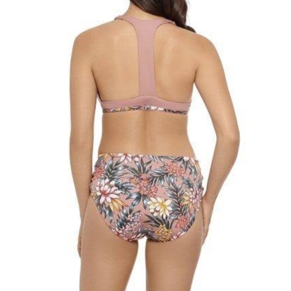 Time And Tru Floral Reversible High waisted Bikini size Medium - Picture 2 of 5